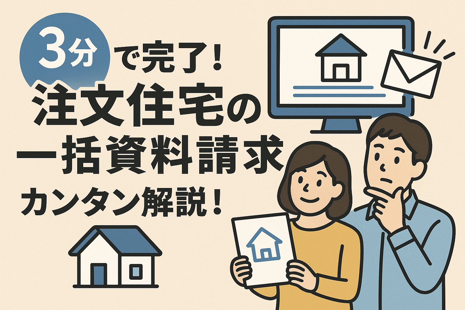 3分で完了！注文住宅の間取りも！一括無料資料請求